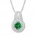 Lab-Created Emerald Necklace Sterling Silver