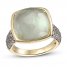 Le Vian Chocolatier Green Quartz + White Shell Ring 3/4 ct tw Diamonds 14K Honey Gold