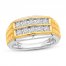 Men's Diamond Wedding Band 1 ct tw 10K Two-Tone Gold