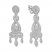 Diamond Chandelier Earrings 1/2 ct tw Round-cut Sterling Silver