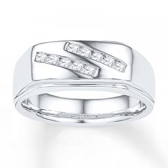 Men's Diamond Ring 1/4 carat tw 10K White Gold