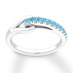 Love + Be Loved Blue Topaz Ring Sterling Silver