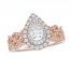 Neil Lane Diamond Engagement Ring 1-1/8 ct tw Pear/Round 14K Two-Tone Gold