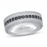 Neil Lane Men’s White & Black Diamond Wedding Band 3/4 ct tw 14K White Gold