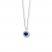 Blue & White Lab-Created Sapphire Necklace Sterling Silver