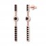 Black & White Diamond Earrings 1 ct tw Round-cut 10K Rose Gold