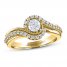 Adrianna Papell Diamond Engagement Ring 5/8 ct tw Round-cut 14K Yellow Gold