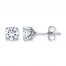 Diamond Earrings 1/2 ct tw Round-cut 14K White Gold