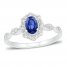 Blue/White Lab-Created Sapphire Ring Sterling Silver