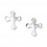 Cross Earrings Sterling Silver