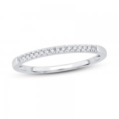 Diamond Wedding Band 1/15 ct tw Round-cut 14K White Gold