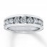 Diamond Wedding Band 1-1/5 ct tw Round-cut 14K White Gold