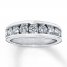 Diamond Wedding Band 1-1/5 ct tw Round-cut 14K White Gold