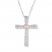 Diamond Cross Necklace 5/8 ct tw Round-cut 14K Two-Tone Gold