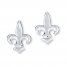 Fleur-De-Lis Earrings Sterling Silver