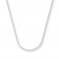 Square Wheat Chain 14K White Gold Necklace 20" Length