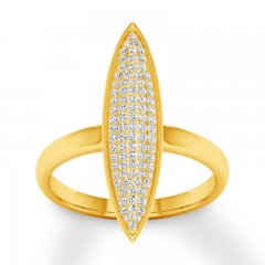 Diamond North South Ring 1/4 ct tw Round-cut 10K Yellow Gold