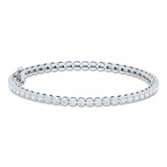 Diamond Tennis Bracelet 2 ct tw Round-Cut 10K White Gold 7"