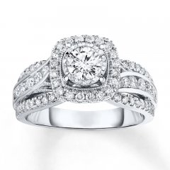 Previously Owned Engagement Ring 1-1/3 ct tw Diamonds 14K White Gold