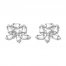 Baguette Diamond Cluster Earrings 1/5 ct tw Sterling Silver