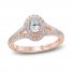 Monique Lhuillier Bliss Diamond Engagement Ring 3/4 ct tw Oval, Round & Baguette-cut 18K Rose Gold