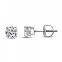 Certified Diamond Round-cut Earrings 3/4 ct tw 14K Gold