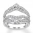 Diamond Enhancer Ring 1-1/2 ct tw Round-cut 14K White Gold