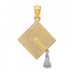 Graduation Cap Charm 14K Yellow Gold