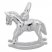 Rocking Horse Charm Sterling Silver