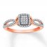 Diamond Ring 1/4 ct tw Round-cut 10K Rose Gold