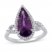 Amethyst & White Lab-Created Sapphire Ring Sterling Silver