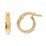 Ridged Hoop Earrings 14K Yellow Gold