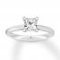 Tolkowsky Diamond Solitaire Ring 1 ct Princess-cut 14K Gold