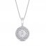 Diamond Necklace 3/8 ct tw 10K White Gold 18"