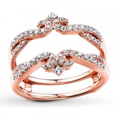 Diamond Enhancer Ring 1/2 ct tw Round-cut 14K Rose Gold