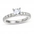 Diamond Engagement Ring 1-1/8 ct tw Round-cut 14K White Gold