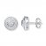 Diamond Earrings 1/2 ct tw Round/Baguette 10K White Gold