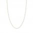 Beaded Cable Chain Necklace 14K Two-Tone Gold 18" Length