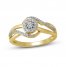 Diamond Promise Ring 1/5 ct tw Round-Cut 10K Yellow Gold