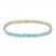 Swiss Blue Topaz Bracelet 10K Yellow Gold 7"