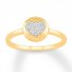 Diamond Heart Ring 1/15 ct tw Round-cut 10K Yellow Gold