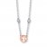 Morganite Necklace Sterling Silver/10K Rose Gold