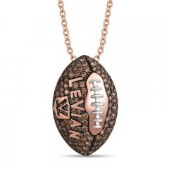 Le Vian Limited Edition Football Necklace 1-1/2 ct tw Diamonds 14K Two-Tone Gold 18"