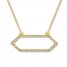 Diamond Geometric Choker Necklace 1/5 ct tw 10K Yellow Gold