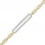 Diamond Paperclip Bracelet 1/3 ct tw 10K Yellow Gold 7.25"