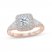 Monique Lhuillier Bliss Diamond Engagement Ring 1-1/6 ct tw Round & Pear-Shaped 18K Two-Tone Gold