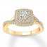 Diamond Engagement Ring 3/4 ct tw Round-cut 14K Yellow Gold