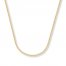 Wheat Chain Necklace 14K Yellow Gold 18" Length