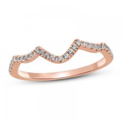 Diamond Wedding Band 1/6 ct tw Round-cut 14K Rose Gold