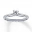 Diamond Solitaire Ring 1/4 carat Round-cut 14K White Gold